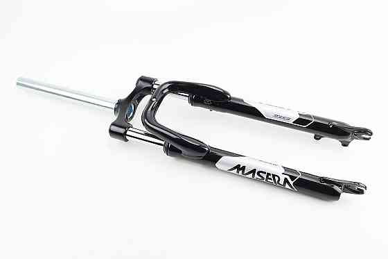 Вилка 27,5" амортизаційна, без різьби 1-1/8" (28,6мм), шток 255мм, з ходом 60мм, Disk-brake, чорна CH-386 Київ