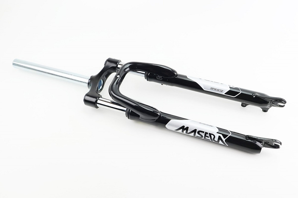 Вилка 27,5" амортизаційна, без різьби 1-1/8" (28,6мм), шток 255мм, з ходом 60мм, Disk-brake, чорна CH-386 Київ - фото 1