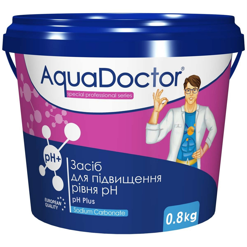 Средство для повышения уровня рН в бассейне AquaDoctor pH Plus 0.8 кг Киев - изображение 1