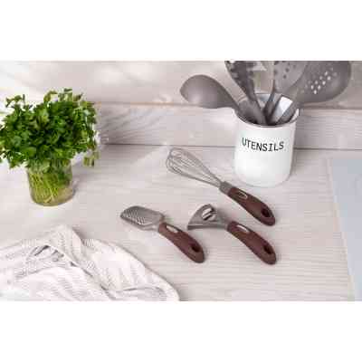 Терка Ardesto Gemini, 21.5см, нержавіюча сталь, пластик, сіро-коричневий (AR2156PG) Вінниця