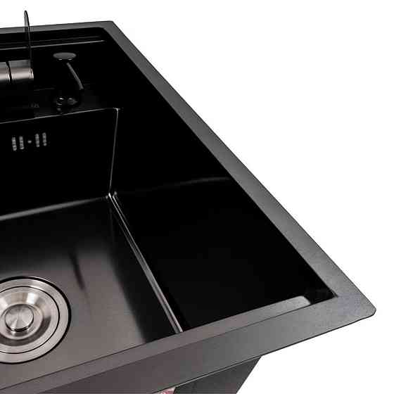 PLATINUM Кухонна мийка CM 40*50 прихована PVD чорна Platinum Handmade Киев