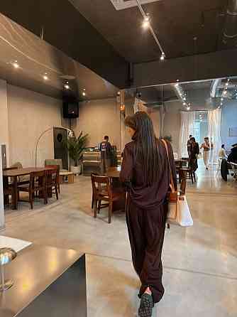 Женский стильный повседневный костюм из натуральной вискозы с плечиками. Шоколад, 42/44 Одесса