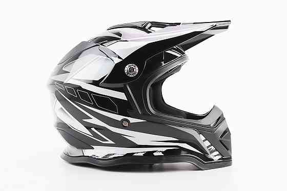 Шолом кросовий/ендуро/АТV BLD-819-7 L (59-60см), ЧОРНО-БІЛИЙ Киев