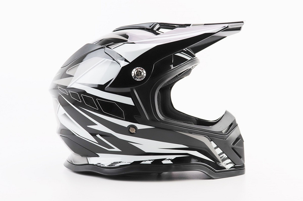 Шолом кросовий/ендуро/АТV BLD-819-7 L (59-60см), ЧОРНО-БІЛИЙ Київ - фото 3