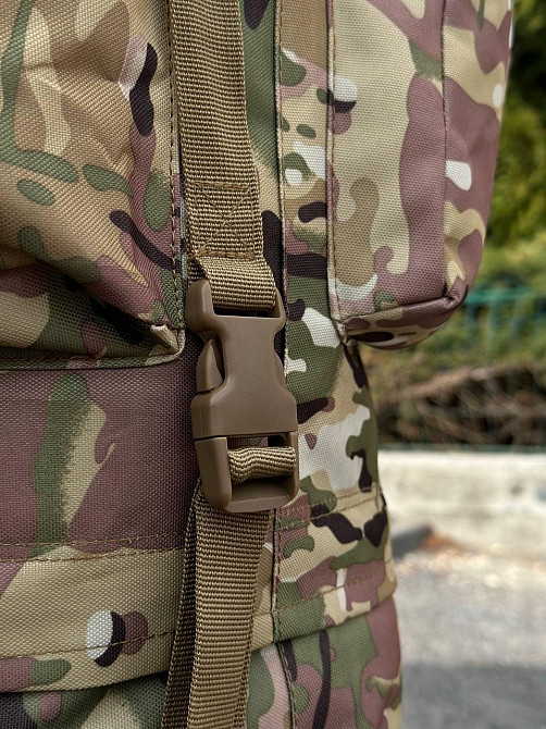 Тактичний рюкзак 120л мультикам з системою molle, каркасом і матеріалом оксфорд для військових Львів - фото 3