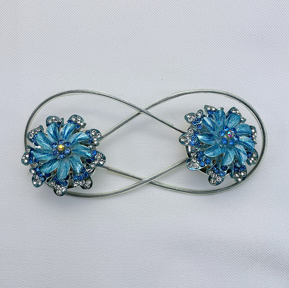 Магніти для штор та гардин "Flowers" набір 2 шт Блакитний (81-192) Київ - фото 5