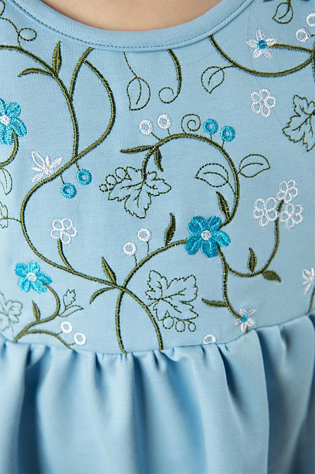 Плаття для дівчинки, блакитне, кавове, попелясто-рожеве (двохнитка) топ Київ - фото 8