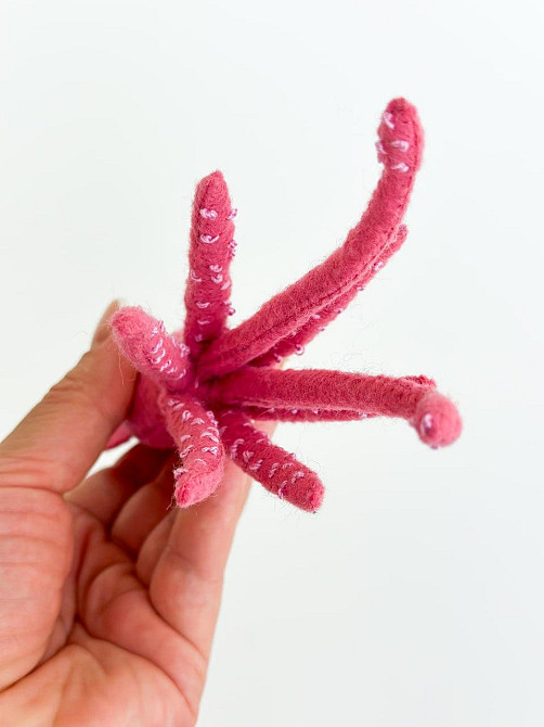 Мягкая фетровая игрушка кальмар ручной работы – безопасная развивающая игрушка Киев - изображение 5