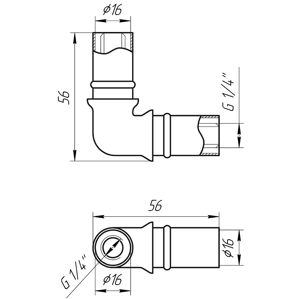 Кутник проміжний прес APE ITALY AP 151 16х16 Тернопіль - фото 3