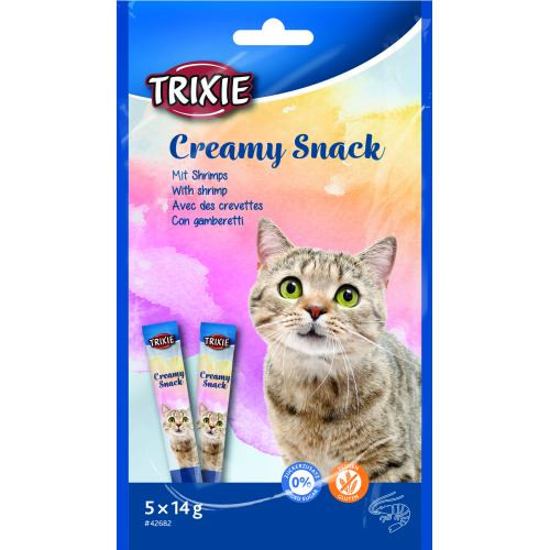 Ласощі Trixie Creamy Snacks для котів з тунцем і креветками 5 шт х 14 г Київ - фото 1