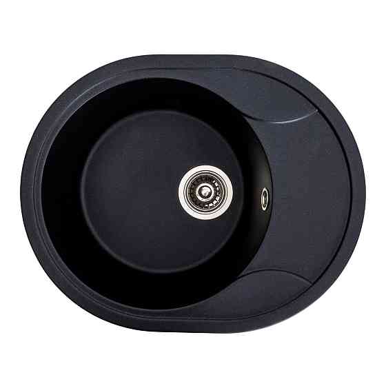 Гранітна мийка для кухні Platinum 5847 ONYX матова (чорний металік) Коломия