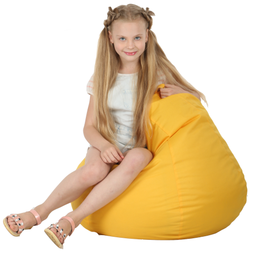 Кресло-мешок Груша Хатка средняя Желтая (подростковая) Киев - изображение 1