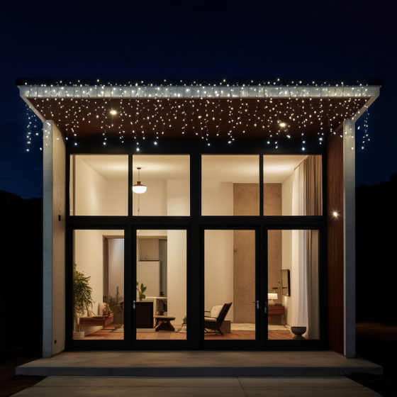 Гірлянда бахрома 12 м, 200 LED, білий провод Київ