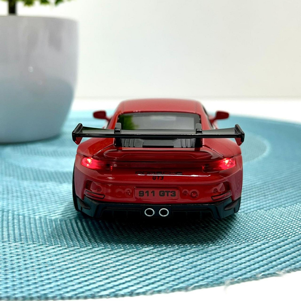 Машинка металева АвтоЕксперт Porsche 911 1:32 світло/звук 15см Червона (14772) Чернігів - фото 2