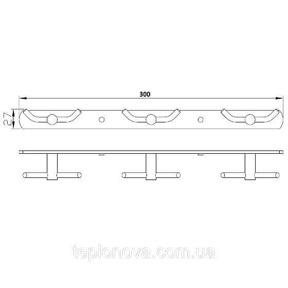 Планка з гачками подвійними 3х2 Perfect Sanitary Appliances RM 1503-3 Чернівці