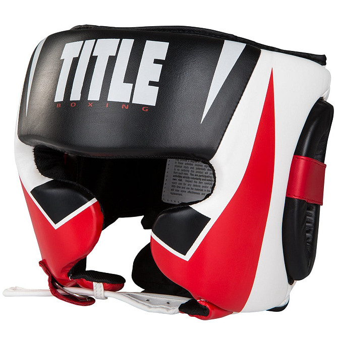 Боксерський шолом TITLE MMA Command Black/White/Red L (капа в комплекті) Кам'янське - фото 2