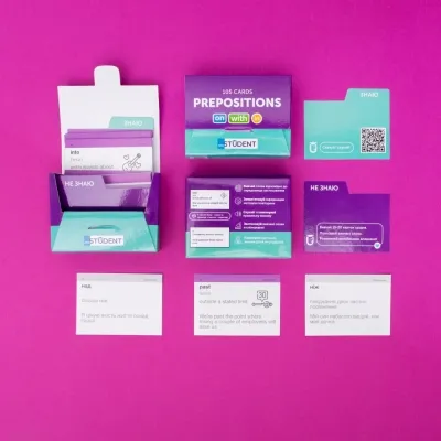 Навчальний набір English Student Картки для вивчення англійських слів Prepositions (укр.) (591225998) Вінниця