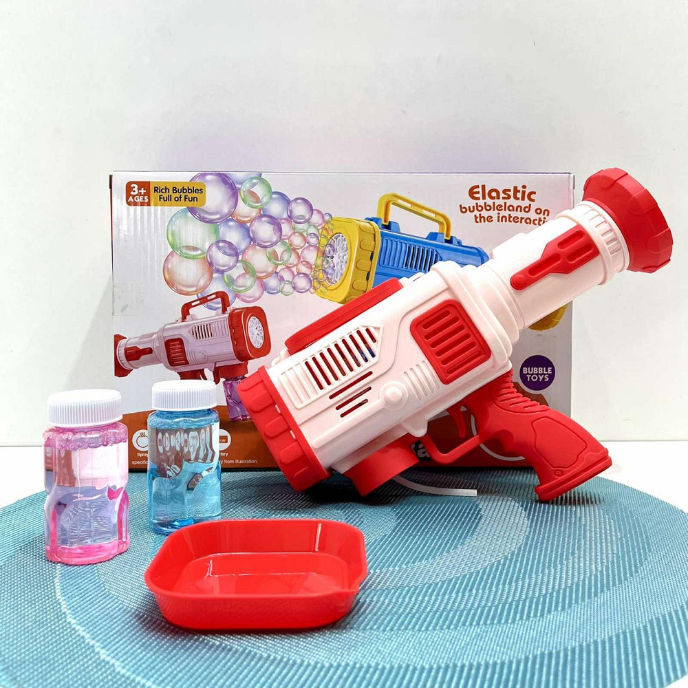 Пістолет для запуску мильних бульбашок світло запаска 26 см Червоний (9835-3) Чернігів - фото 6