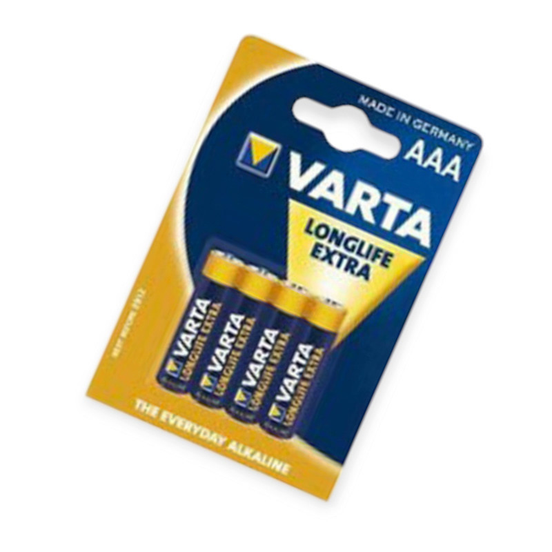 Батарейка AAA лужна 1.5V мініпальчик Varta Longlife Extra 4шт блістер Мукачево - фото 1