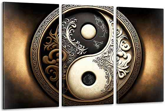 Модульная картина в гостиную / спальню  Інь-Янь   ART-102_3A 100х180 см Киев