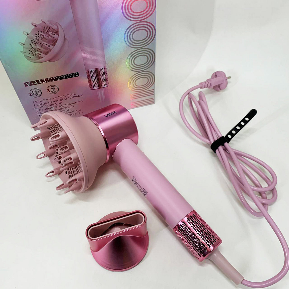Фен для волос от сети, Мощный универсальный фен, Фен обычный для укладки волос укладки локонов JV-70 Львов - изображение 12