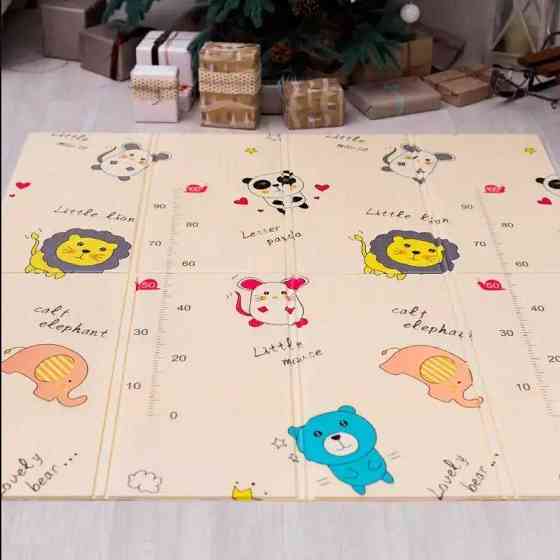 Дитячий ігровий двосторонній килимок Слонік та Звірі 200х180х0.8см Київ