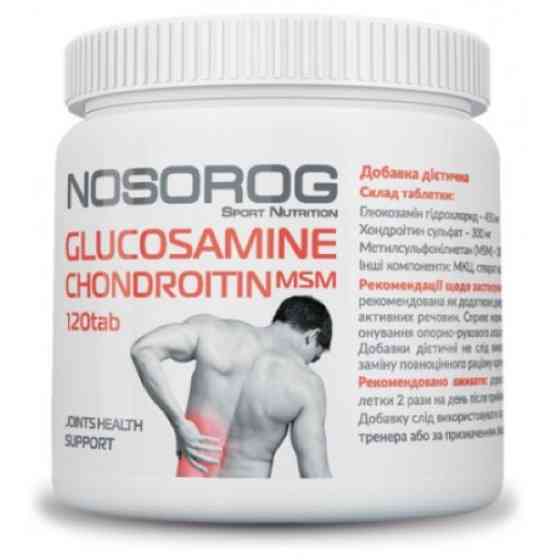 Для суглобів та зв'язок Nosorog Nutrition Glucosamine Chondroitin MSM 120 таб Луцьк