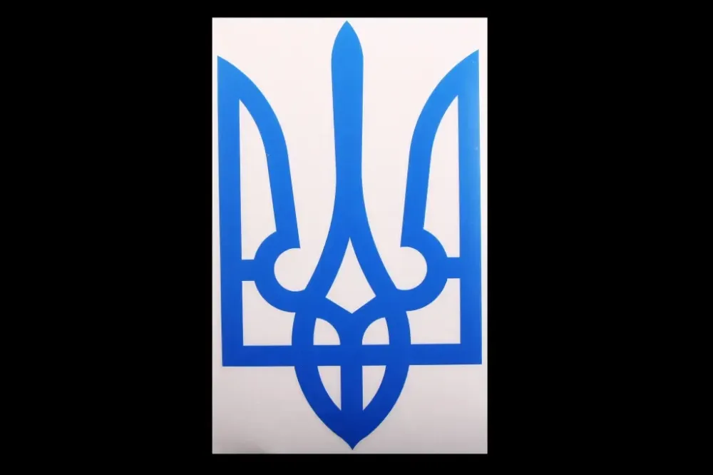 Наклейка Герб Украины плоттер  синий 60*36см Винница - изображение 1