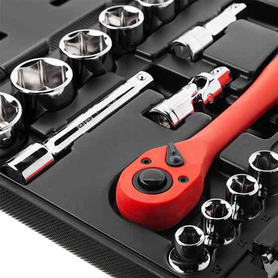 Набір інструментів INTERTOOL 21од., 1/2 ", Cr-V - Все, що потрібно в одному кейсі, Тайвань Львів