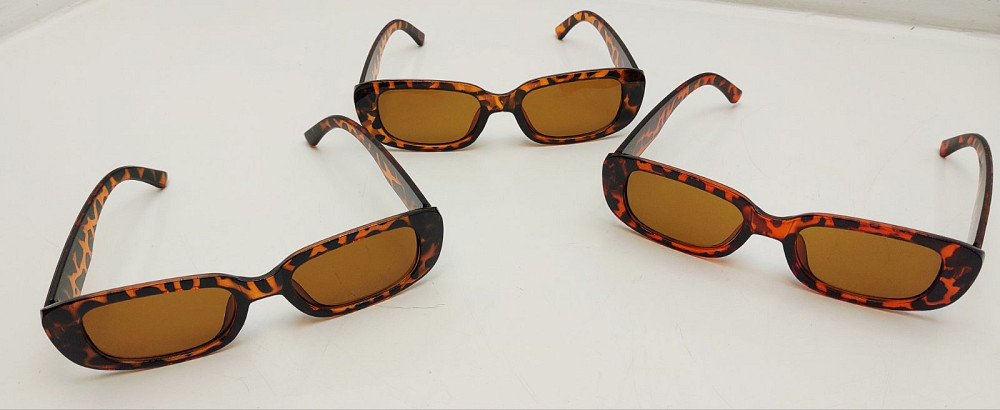 Сонцезахисні прямокутні окуляри в пластиковій оправі леопардові Луцьк - фото 2