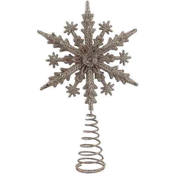 Верхівка на ялинку Зірка 23 на 15 см бронзовий Київ