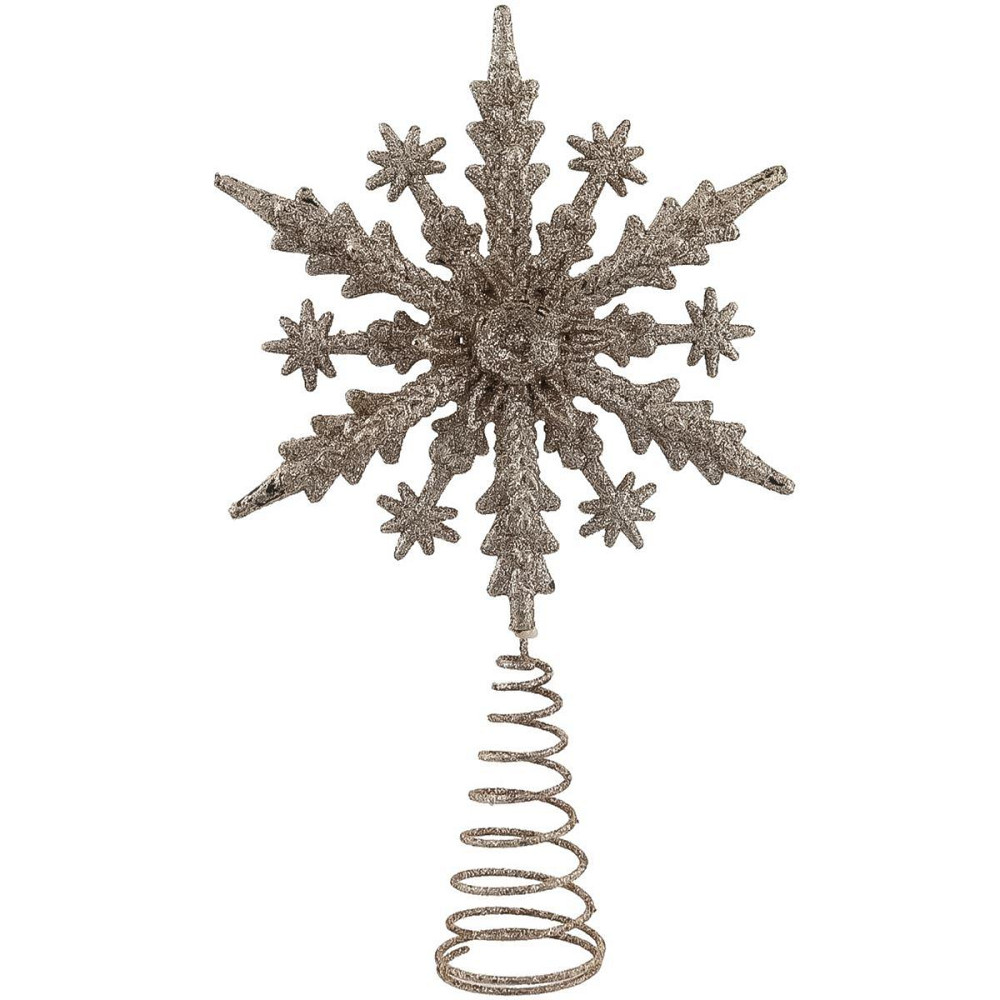 Верхівка на ялинку Зірка 23 на 15 см бронзовий Київ - фото 1