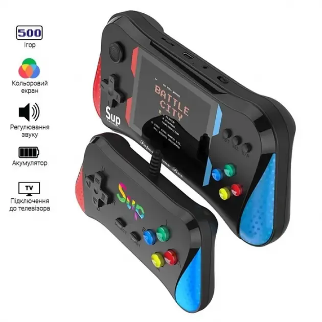 Игровая консоль SUP X7M Приставка с дополнительным джойстиком Dendy SEGA 500в1 Коломия - фото 3