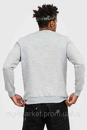 Світшот базовий утеплений Ray Basic чоловічий сірий меланж (U0301M-Grey Heather) 3XL Київ