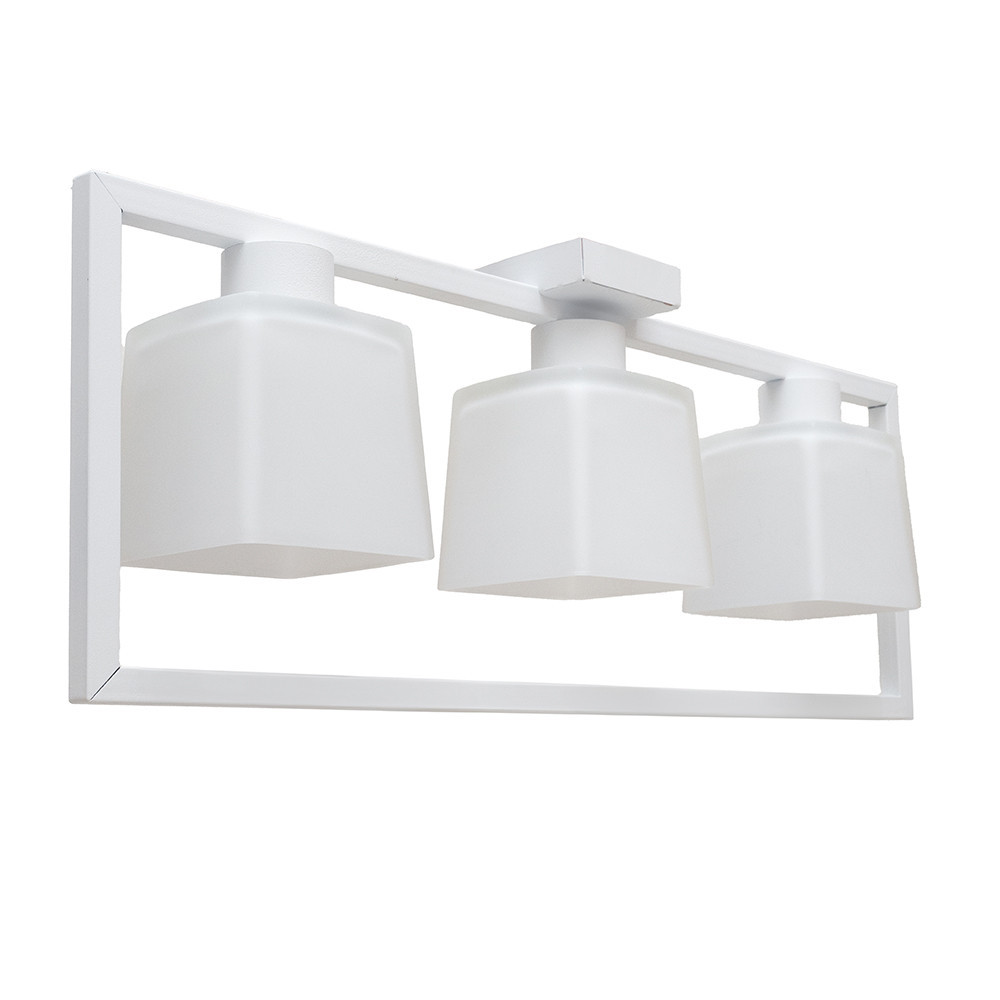 Люстра потолочная MSK Electric Boston на три плафона под лампу Е27 NL 400230-3 WH Одесса - изображение 4