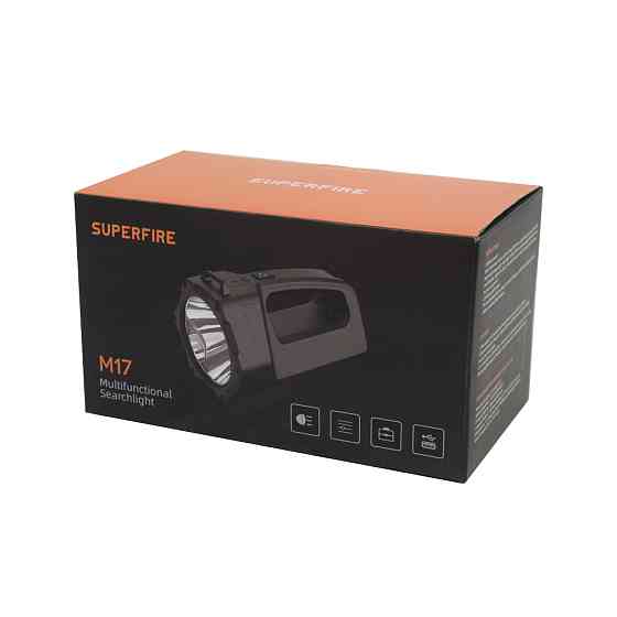 Пошуковий ліхтар SUPERFIRE M17, що перезаряджається, з потужністю 5 Вт Київ