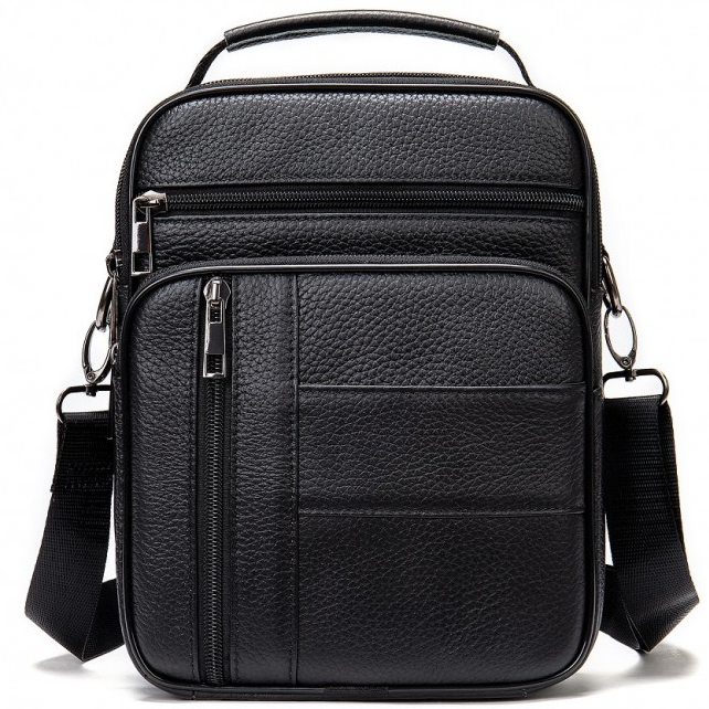 Чоловіча шкіряна сумка-барсетка через плече чорна Bexhill BX-09164 Київ - фото 3