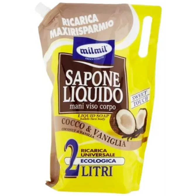 Жидкое мыло Milmil Cocco & Vaniglia Liquid Soap Кокос-Ваниль 2 л Львов - изображение 1