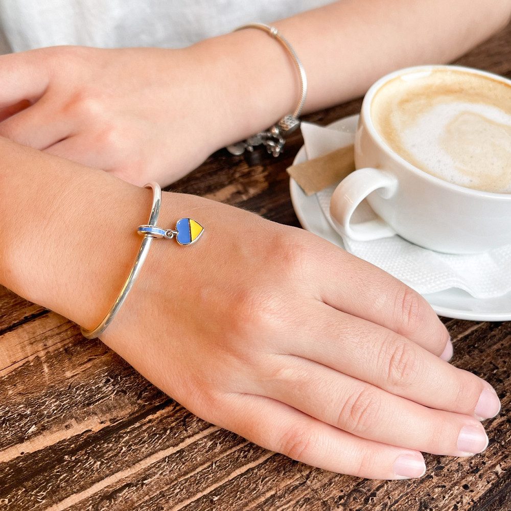 Срібний шарм-підвіска "З Україною у серці" MasterSem Київ - фото 5