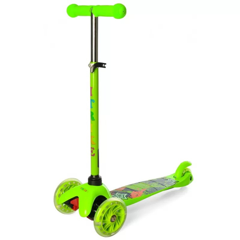 Самокат детский трехколесный iTrike Mini BB 3-040-GR1 со светящимися колесами Зеленый Каменец-Подольский - изображение 2