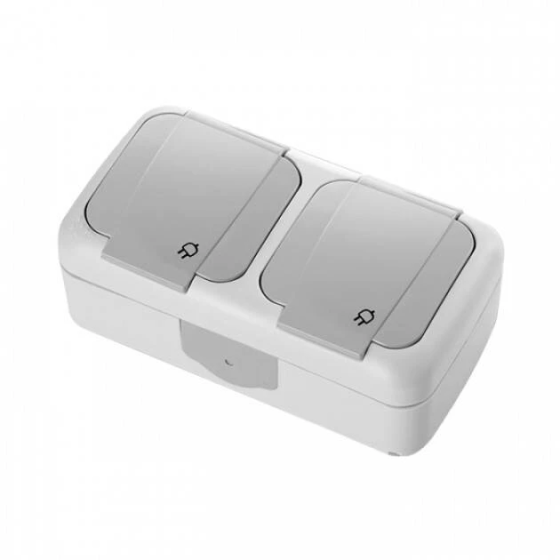 PALMIYE Розетка 2 наружная с заземлением с крышкой влагозащищенная Viko Харьков