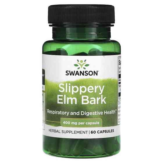 Кора в’яза Swanson Slippery Elm 400 mg, 60Capsules Луцк