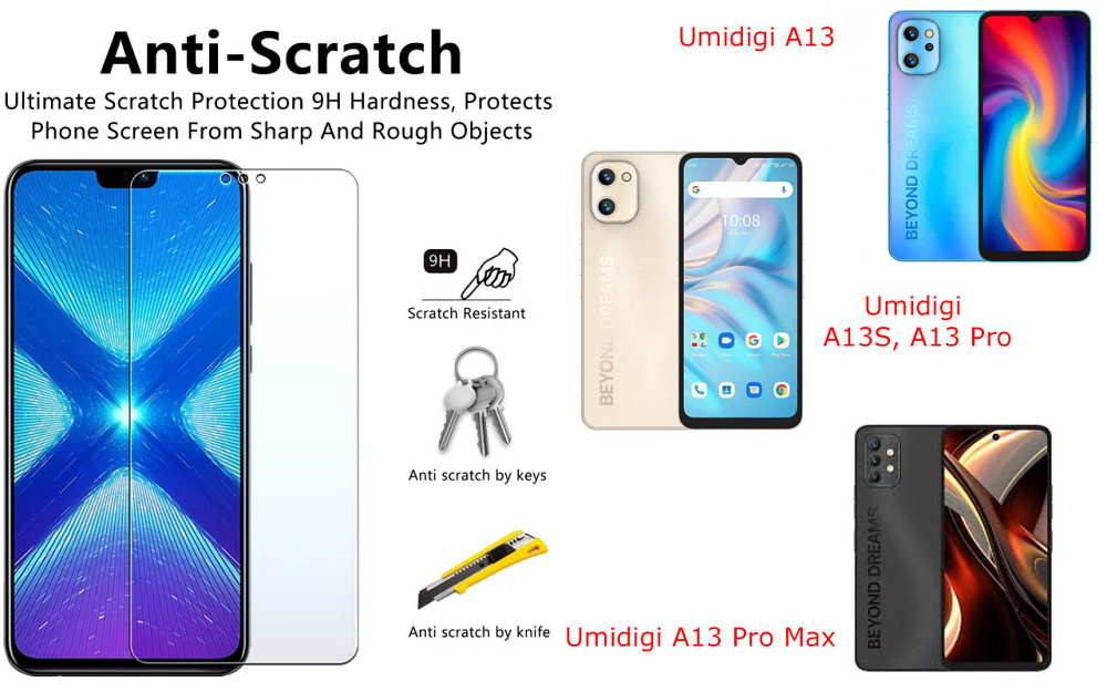 Защитное стекло NeoGlass для Umidigi A13, A13S, A13 Pro, A13 Pro Max – ультрапрозрачное и устойчивое Киев - изображение 1