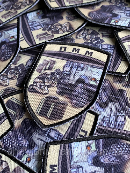 Друкований шеврон ПММ (Форма щит. На липучці) Розмір 9x6.5см Київ - фото 2