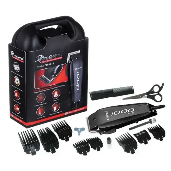 Машинка для стрижки волосся ProGemei GM-1016 професійна, акумуляторна, з насадками Одеса