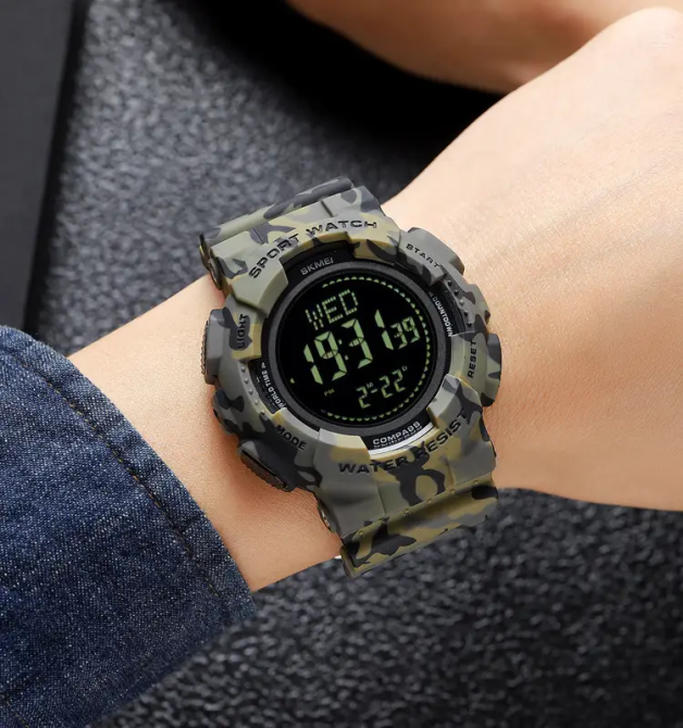 Часы мужские спортивные Skmei 2077 с компасом (Камуфляж) Винница - изображение 7