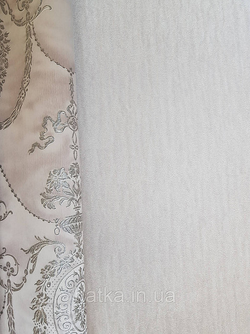 Шпалери вінілові на флізеліні Rasch Trianon Xlll 0.53х10 однотонні хвилясті класика рожеві Київ - фото 3