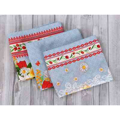 Рушник Руно набір кухонних Весняні квіти 45х80 см 3 шт (707Т_Весняні квіти) Вінниця