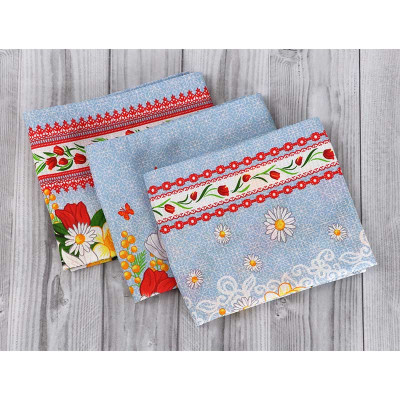 Полотенце Руно набор кухонных Весенние цветы 45х80 см 3 шт (707Т_Весняні квіти) Винница - изображение 3