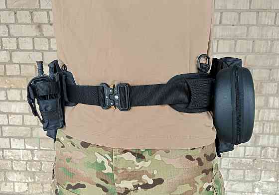 Розвантажувальний тактичний пояс РПС із кріпленням MOLLE чорний (варбелт, warbelt) Коломия